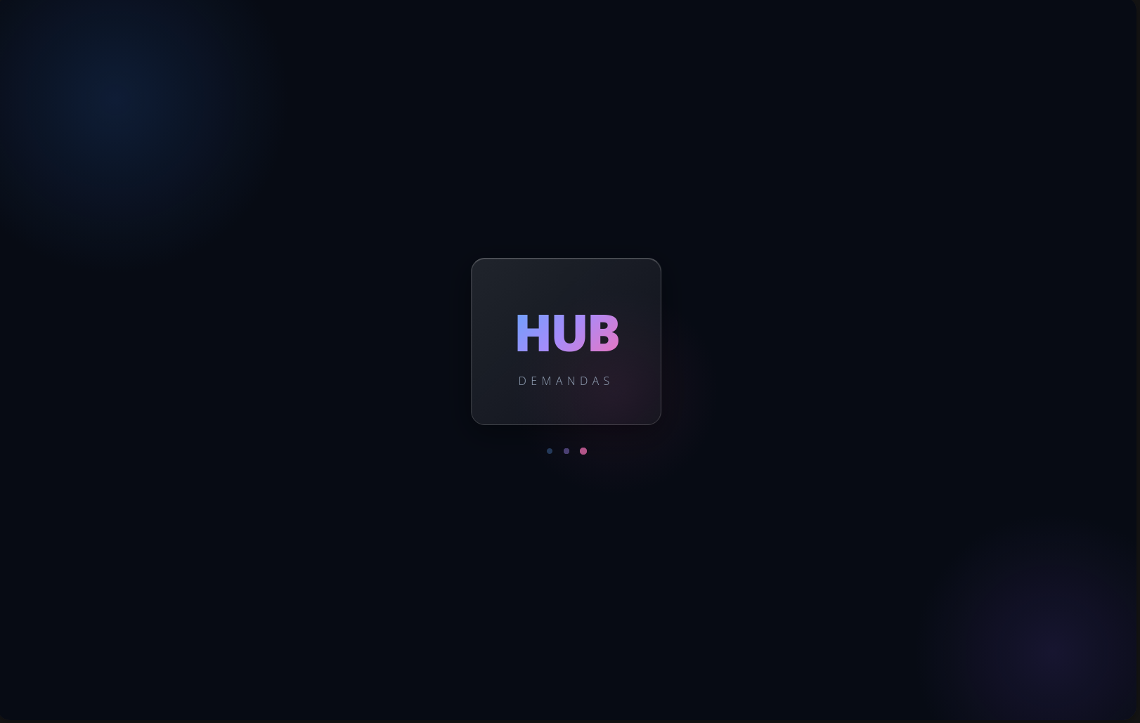 Capa do sistema HUB DEMANDAS